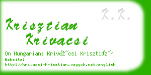 krisztian krivacsi business card